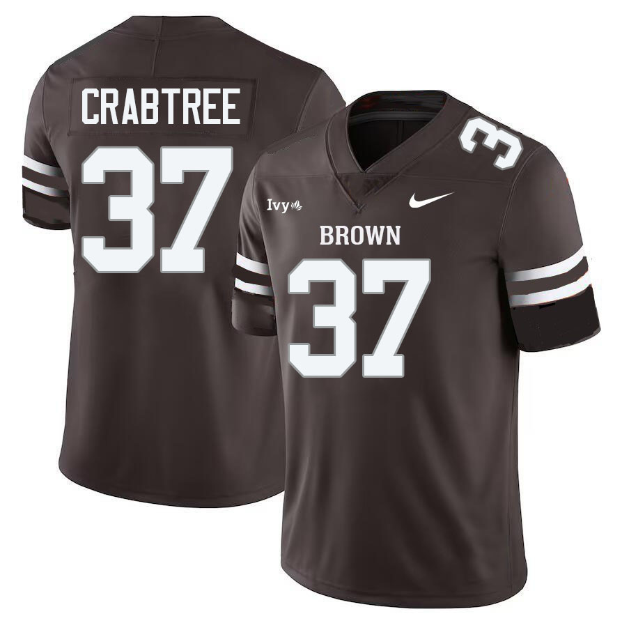 Brown Bears #37 Drew Crabtree College Football Jerseys,Uniforms Stitched-Brown